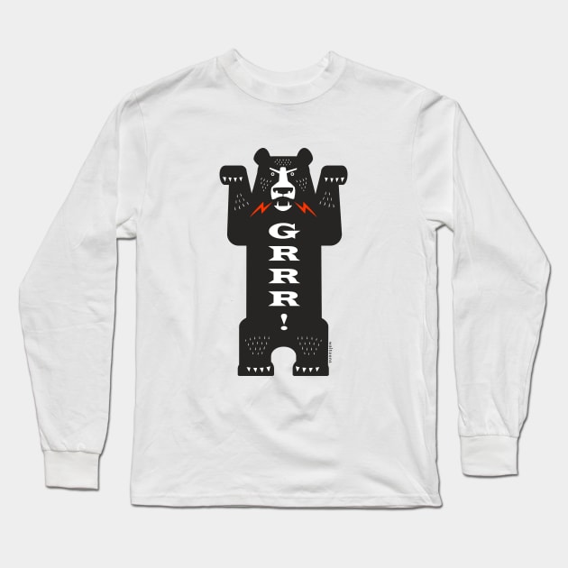 Grumpy Bear Long Sleeve T-Shirt by waltoons